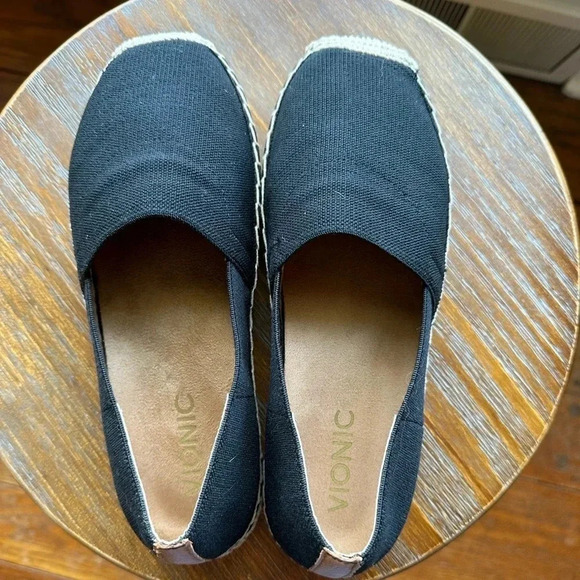 Vionic Black Coast Valeri Espadrille Size 6 NIB - Picture 2 of 7